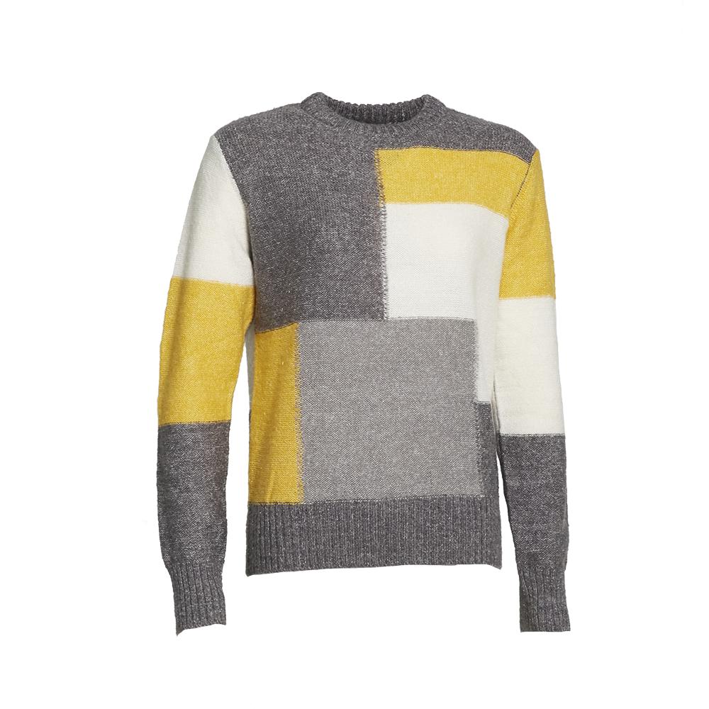 Crew Neck Wool Blend Knitted Sweater|,|