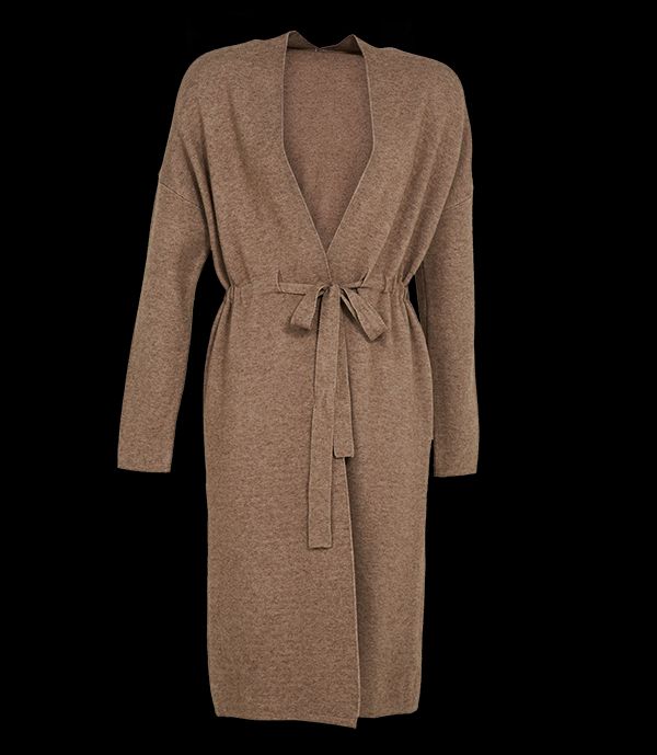 KNITTED CARDIGAN WITH BELT|,|