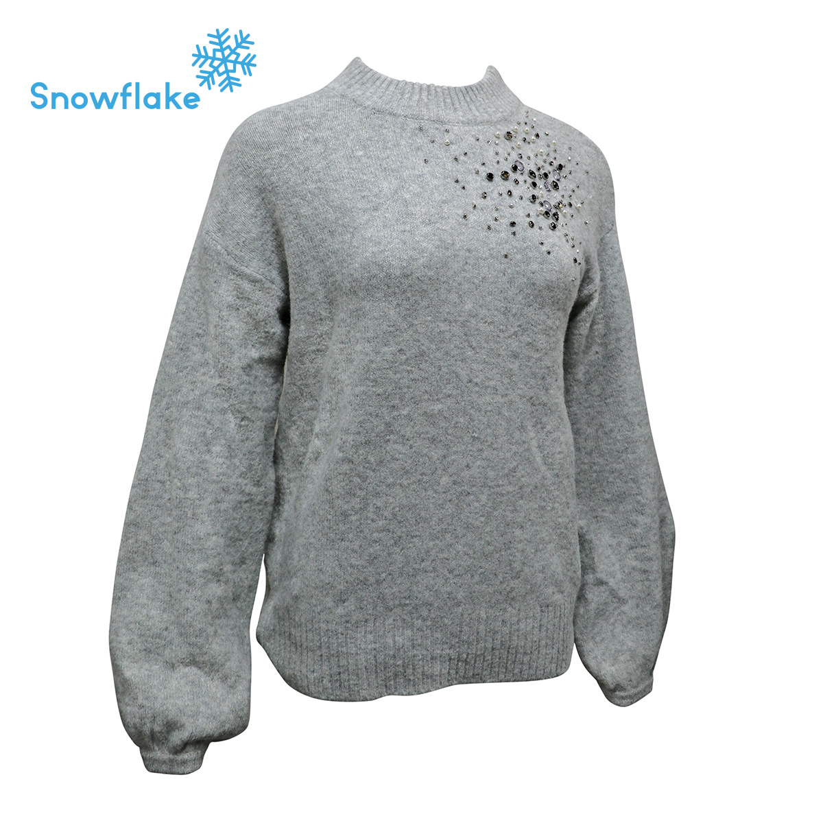 UT SNOWFLAKE EMBELLISHED KNITTED SWEATER - KSW9510|,|