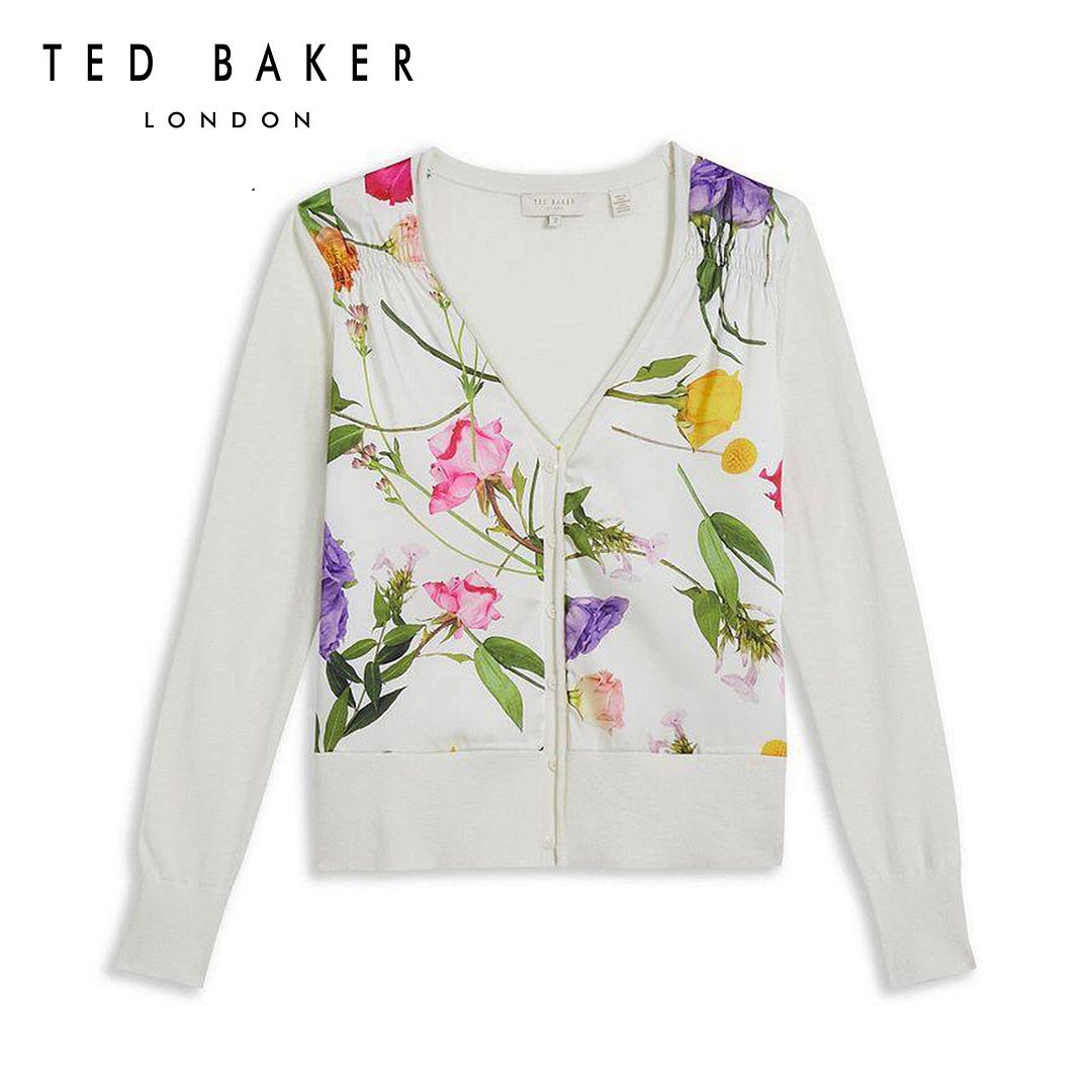 Ted Baker Women&#x27;s Chantri Woven Front Printed Cardigan|,|