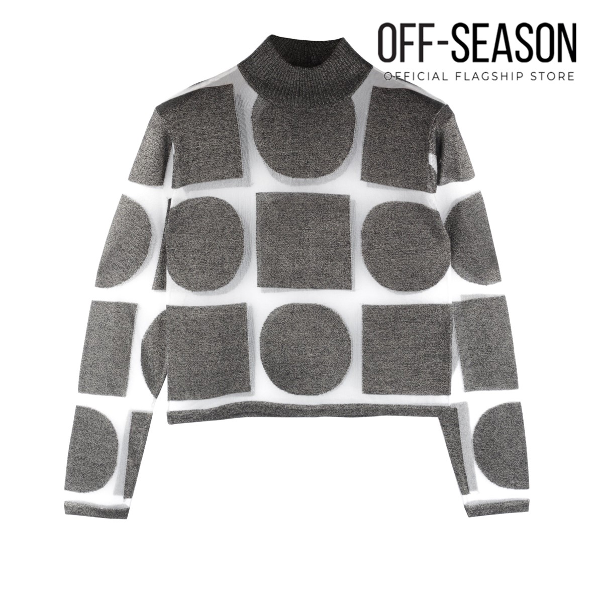 Off-season Clearance PH5 Aria Graphic Sheer Turtleneck|,|