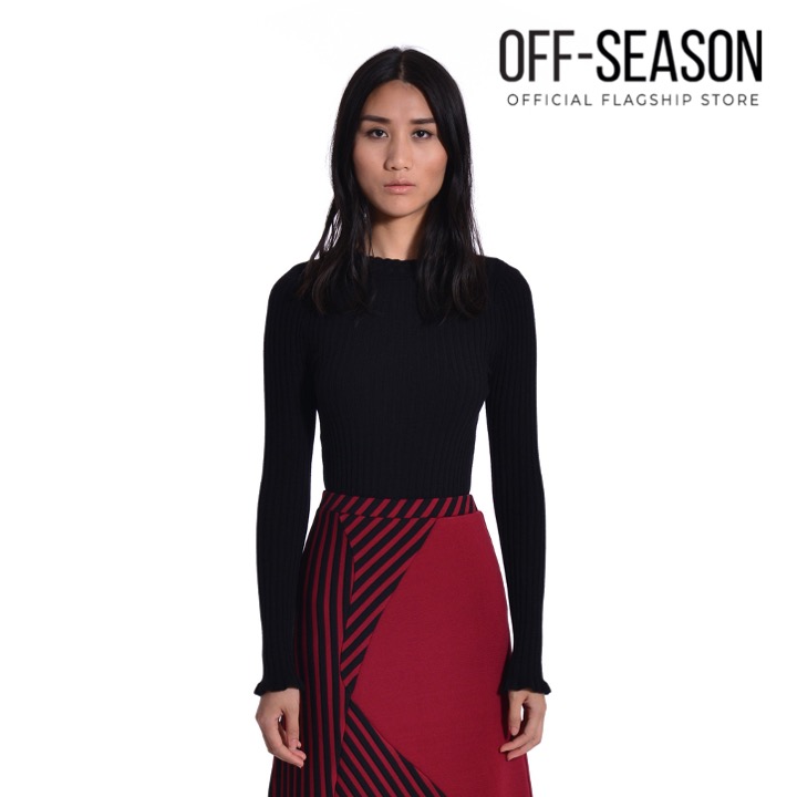 Off-Season Clearance PH5 Vanessa Peplum Turtleneck Pullover|,|