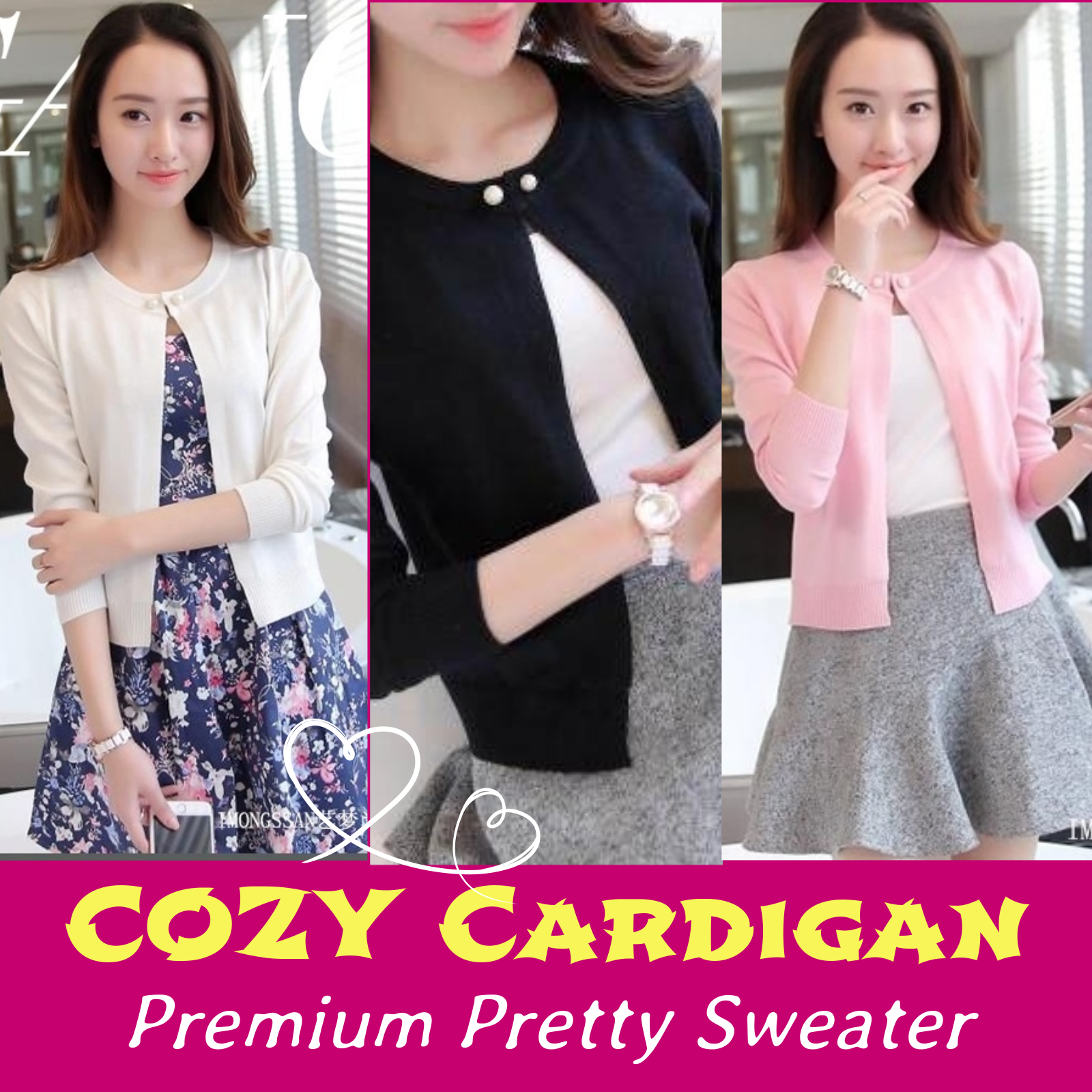 (SG Stock Fast delivery) stretchable women cardigan sweater SG weather|,|