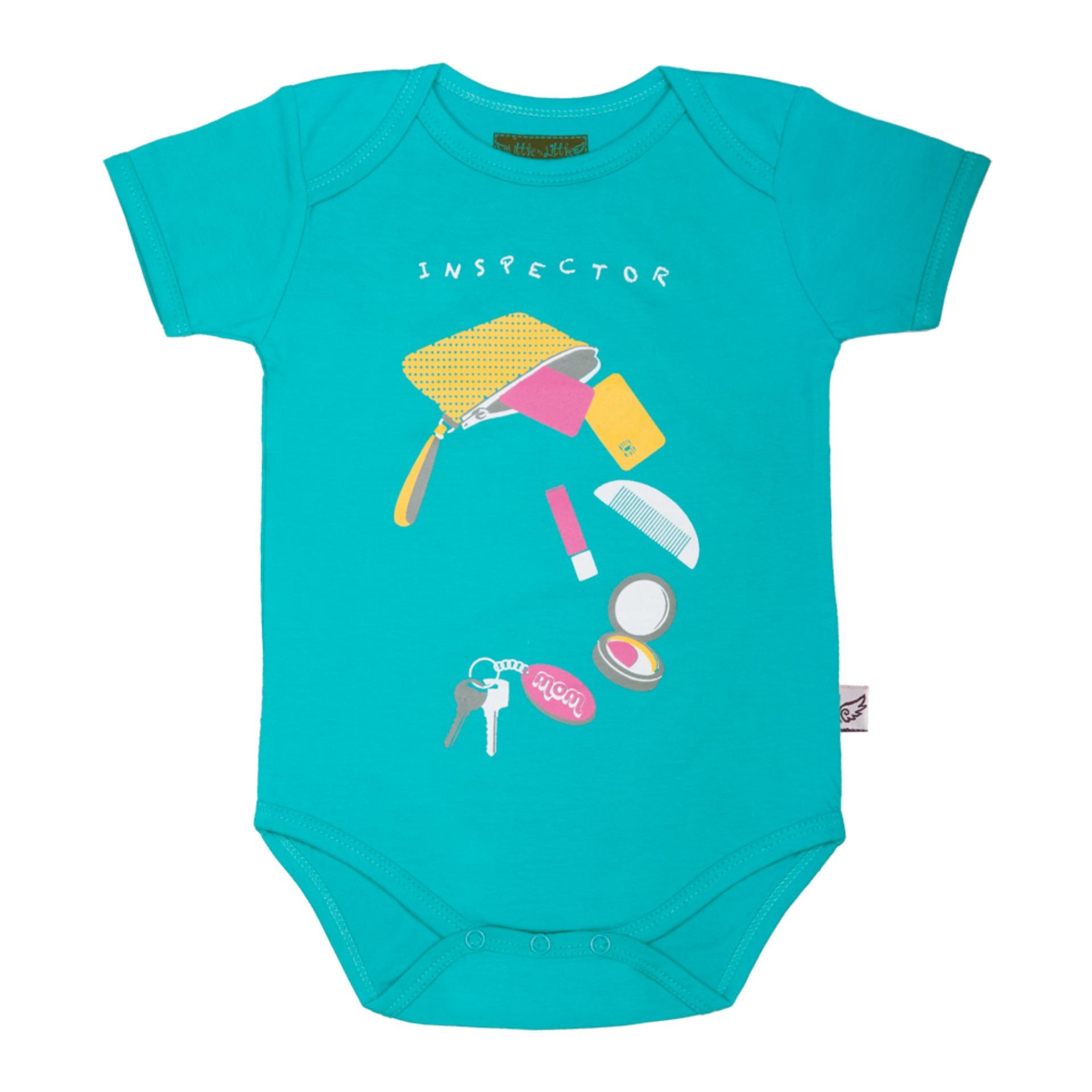 Little by Little 100% Organic Cotton Milestone Romper in Ceramic (12-18M)|,|