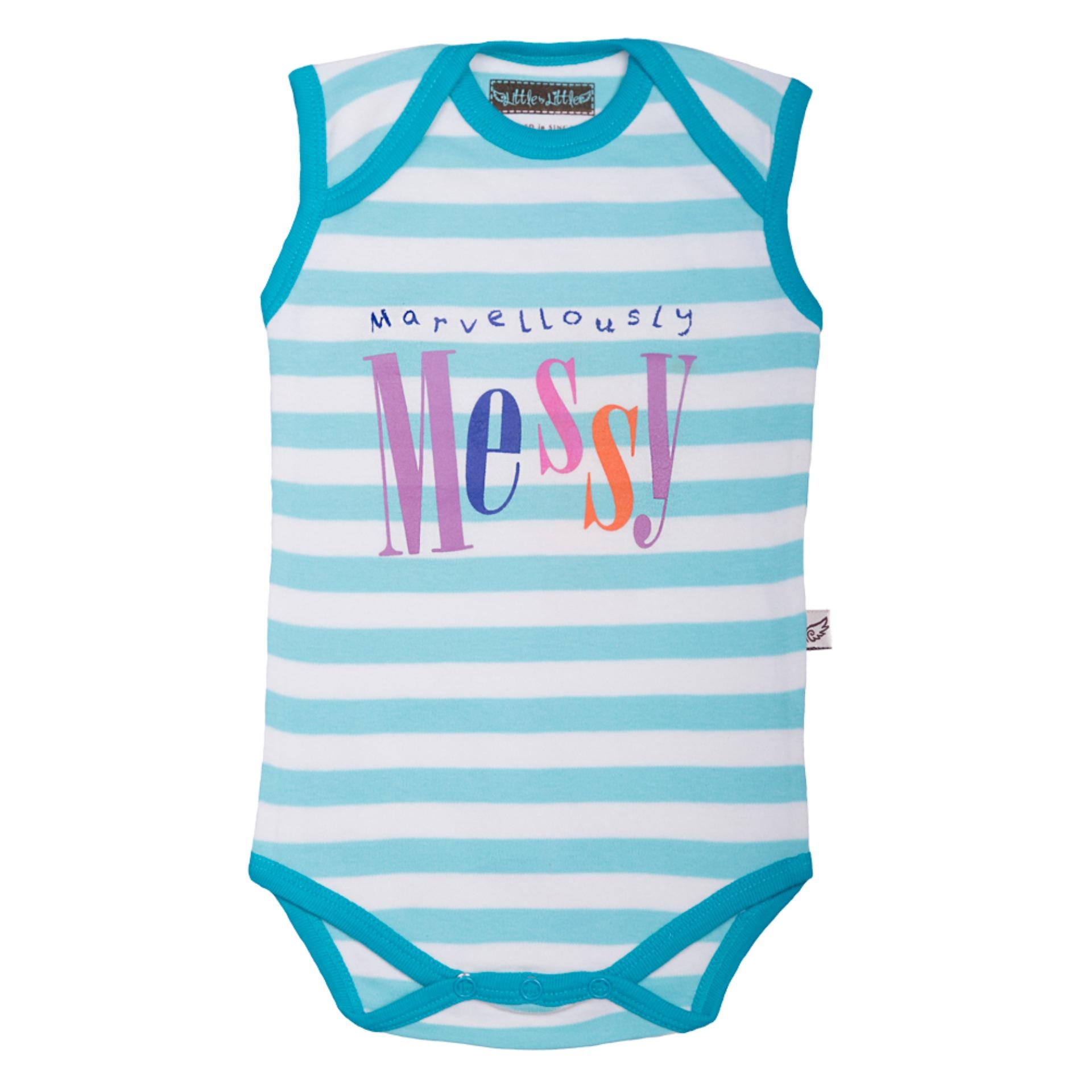 Little by Little 100% Organic Cotton Romper – Marvellously Messy 12-18 Months|,|