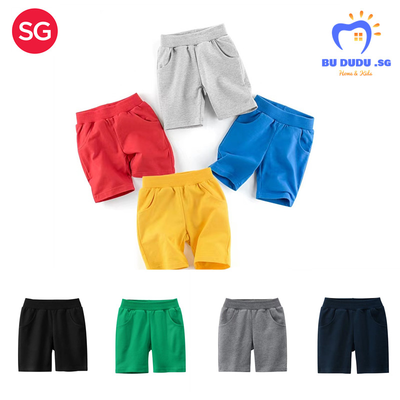 [SG] 100% Cotton Kids Short Pants Toddler Boys Girls short pants Children Pant Festival School Event Clothes Boy Girl Bottom Pants|,|