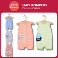 Baby Boy Sleeveless Romper Popper Opening Embroidery 0-24 months|,|