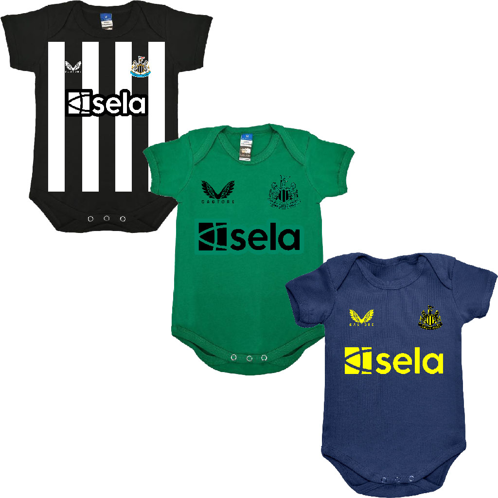 [SG Ready Stock] Season 23/24 Soccer Football Club | NUFC Newcastle United Home Away 3rd Baby Romper for 0-12months|,|