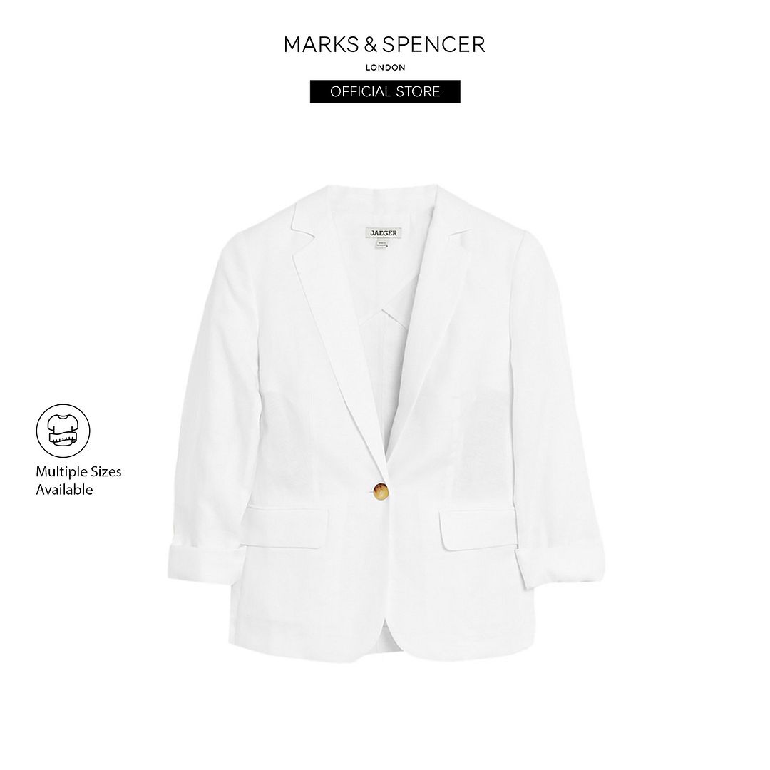 M&amp;S Linen Blazer Z - T97/6613E|,|