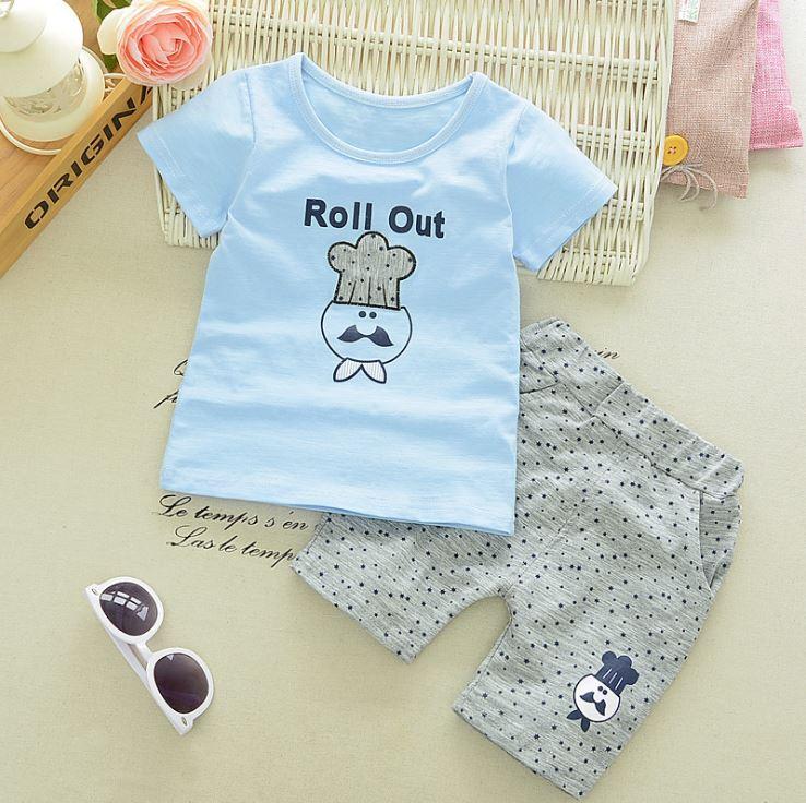 ML Korean style Roll Out Baby boys pants and T shirt set top shorts sleeves t-shirt|,|