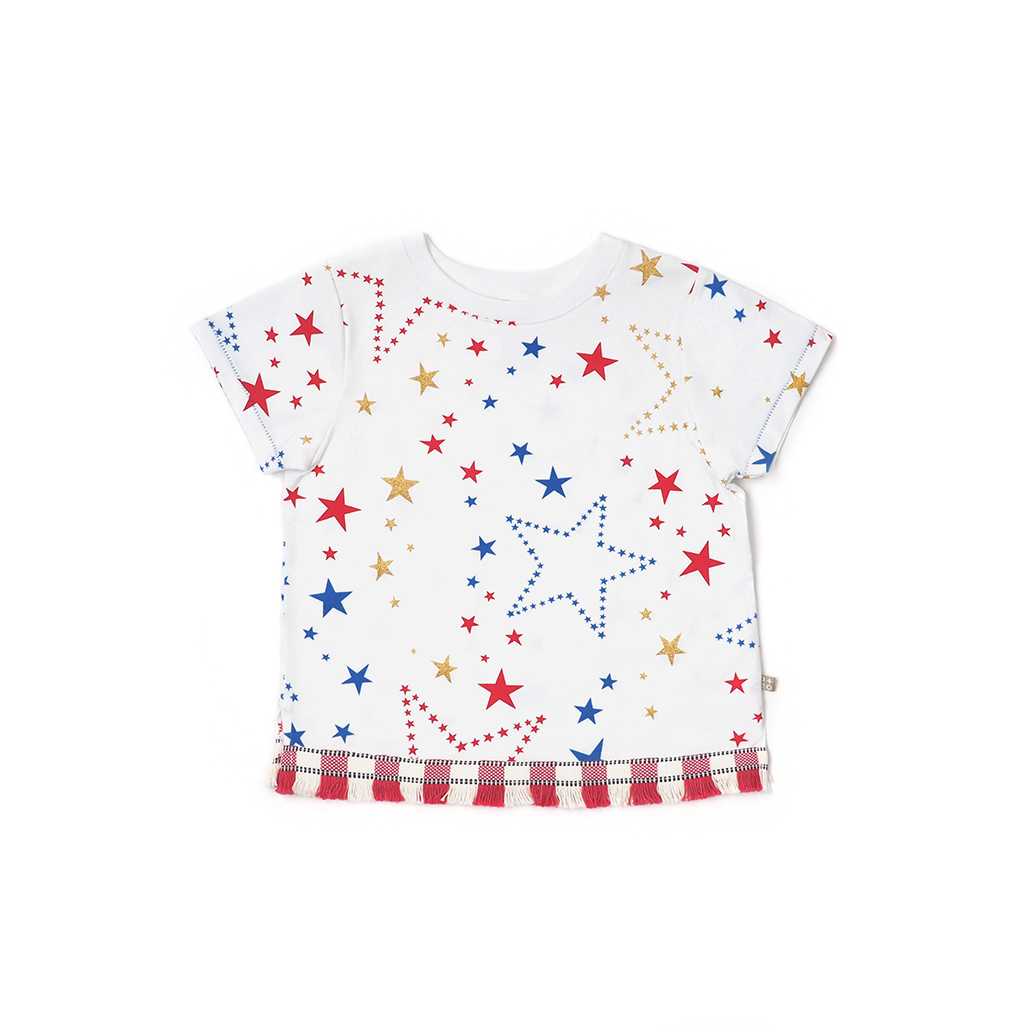 OETEO Starry Gaze Toddler Unisex Fringe Tee Christmas Shirt|,|