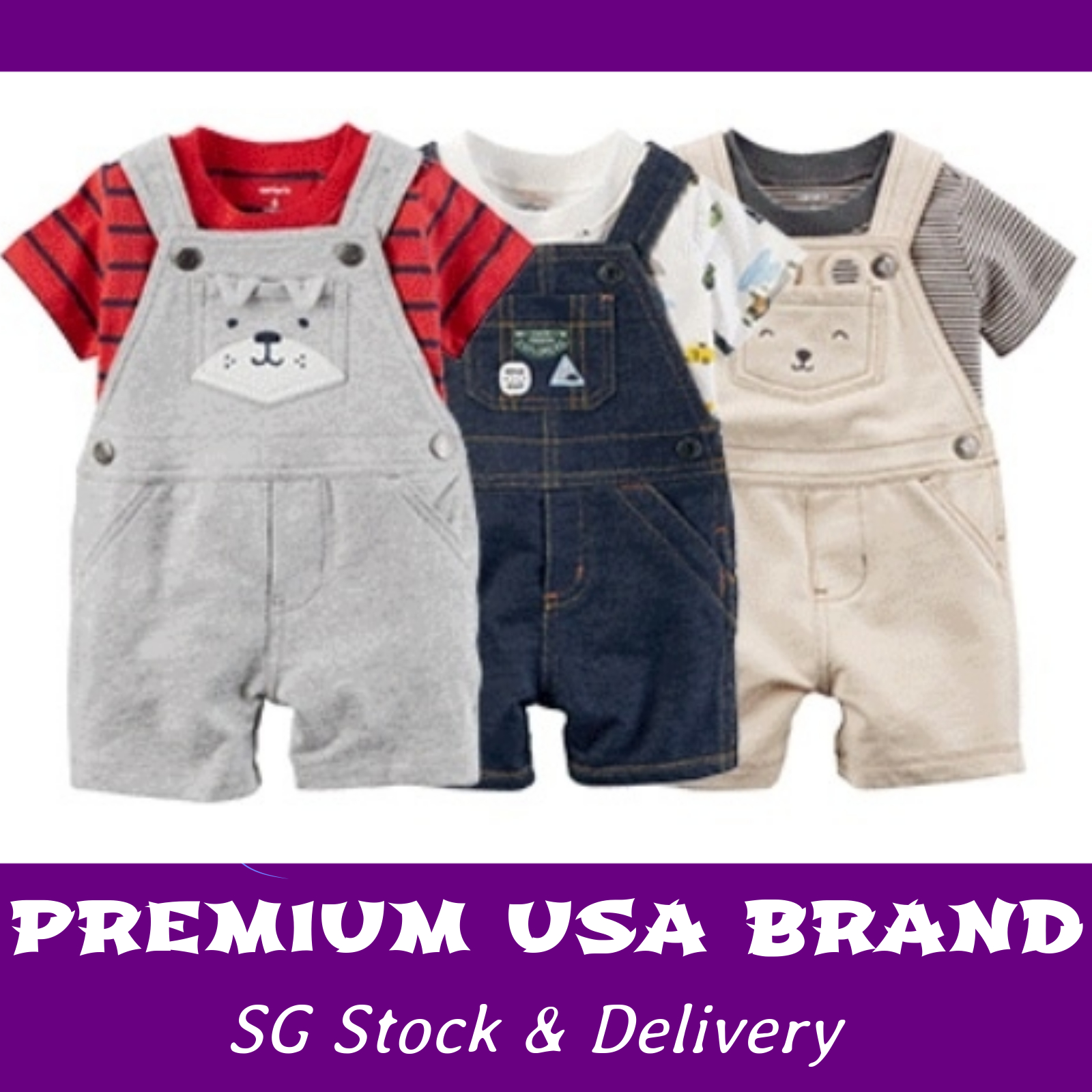 (SG SELLER READY STOCK) Boy Baby Romper Set|,|