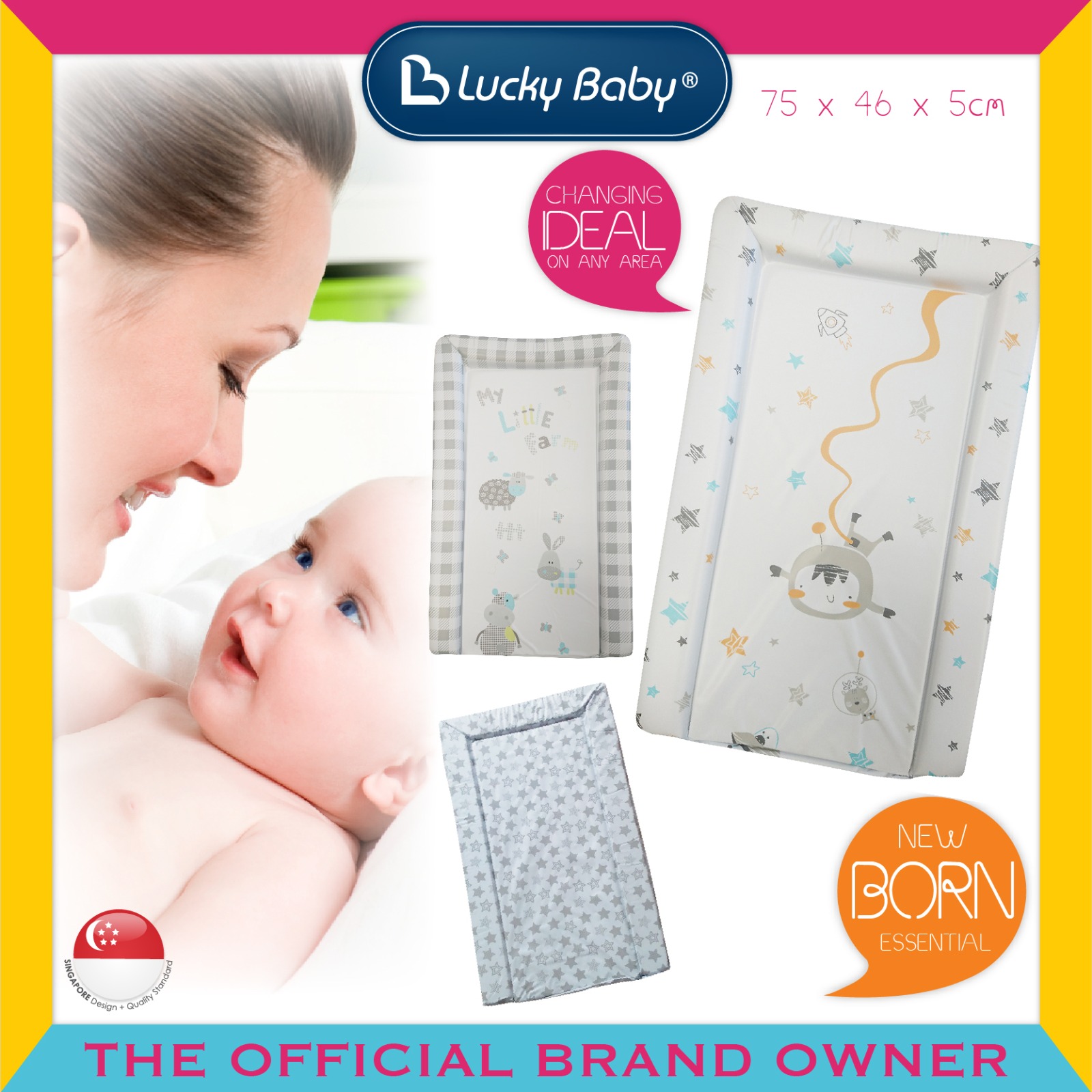 Lucky Baby S Deluxe Changing Mat (5 Design Option)|,|