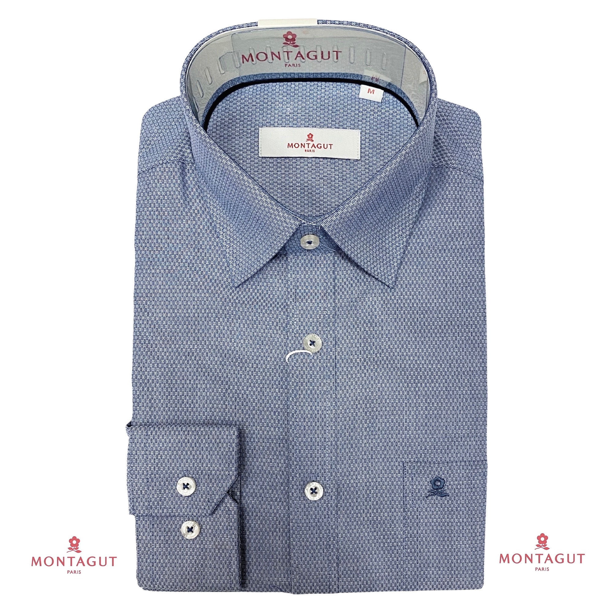 Montagut Men’s Modern Fit Business Long Sleeve Shirt Wrinkle-Free Water Resistant Fabric|,|