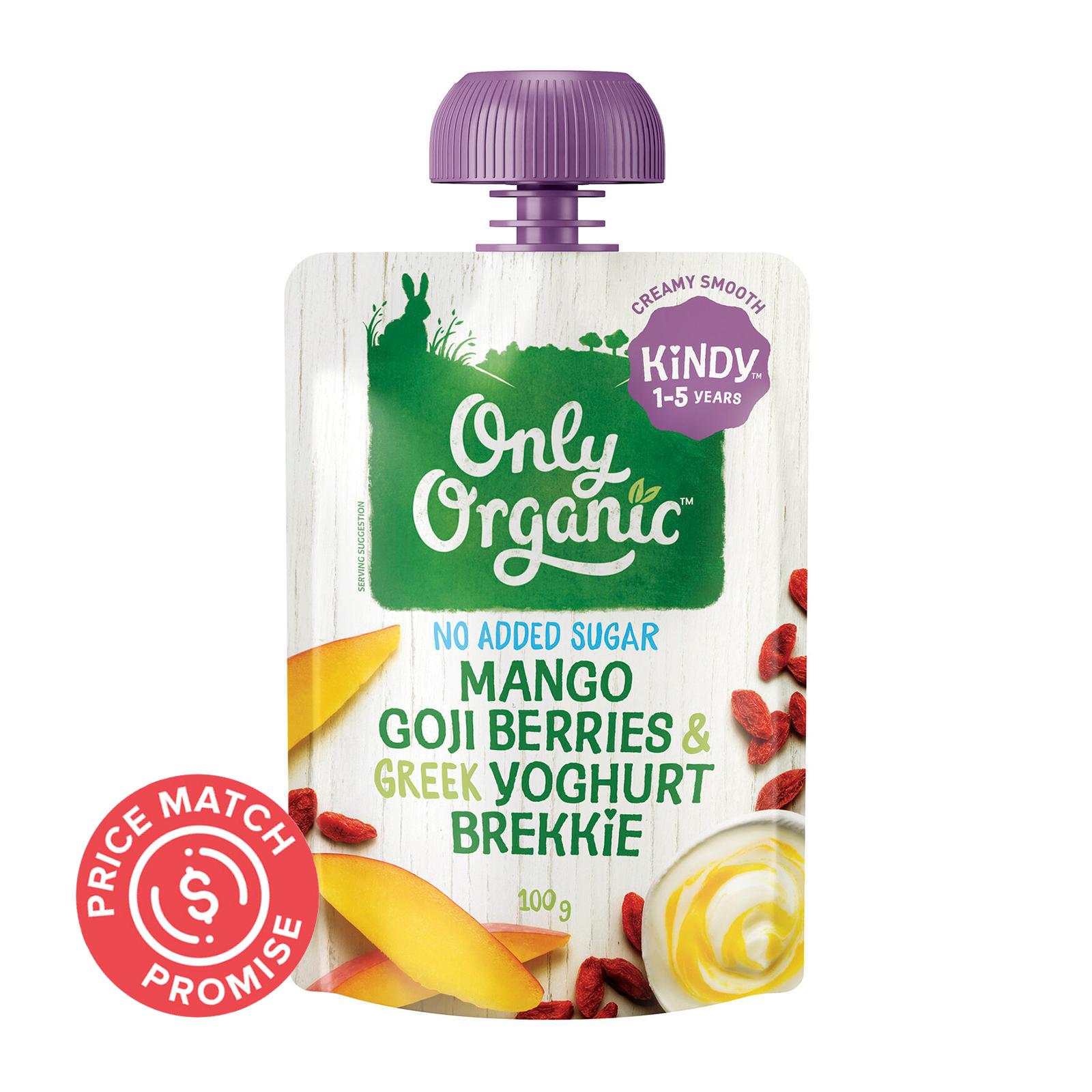 Only Organic Mango Goji Berries &amp; Greek Yoghurt Brekkie 100G - From 1-5 Years Jar|,|