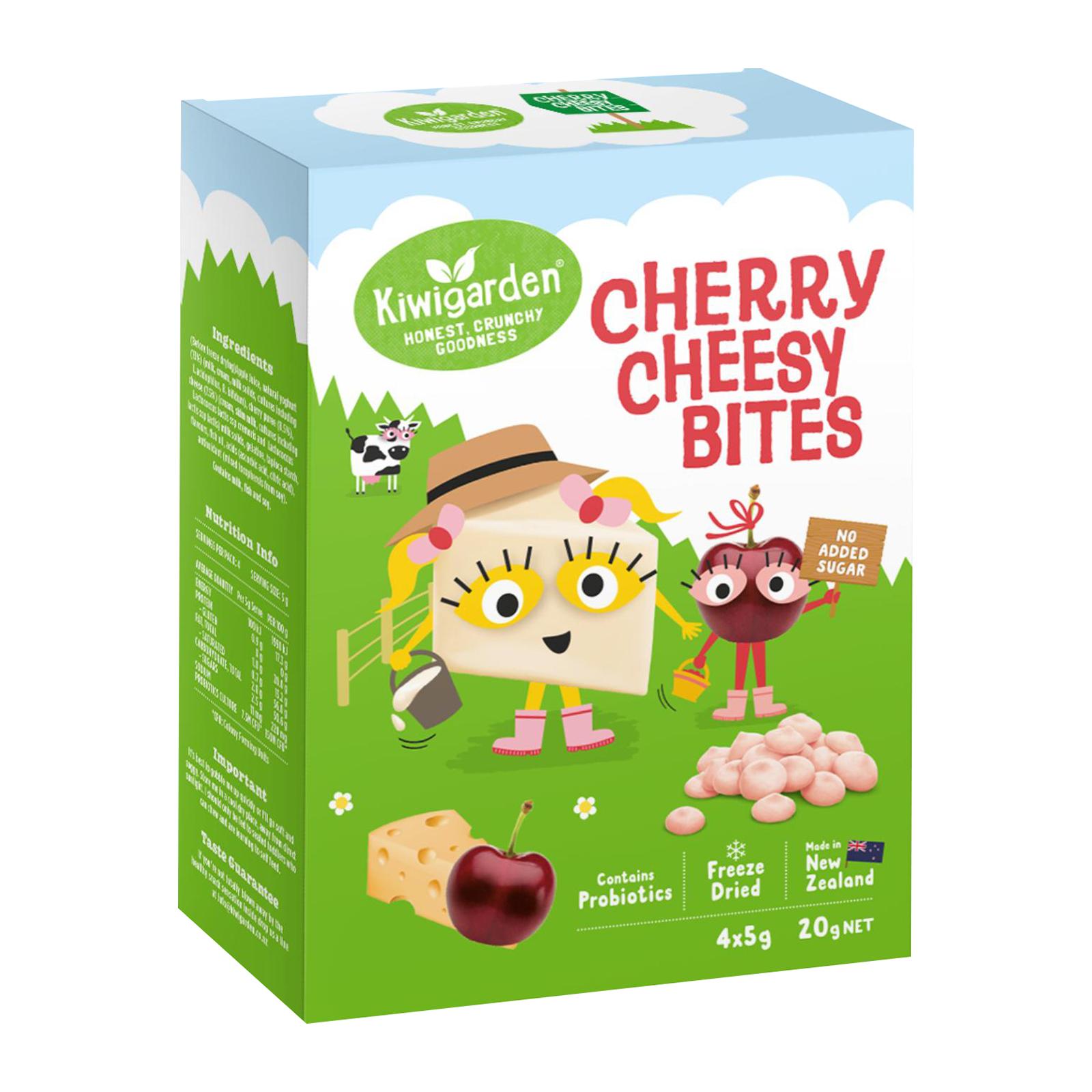 Kiwigarden Freeze Dried Baby Snacks Cherry Cheesy Bites (No Added Sugar)|,|