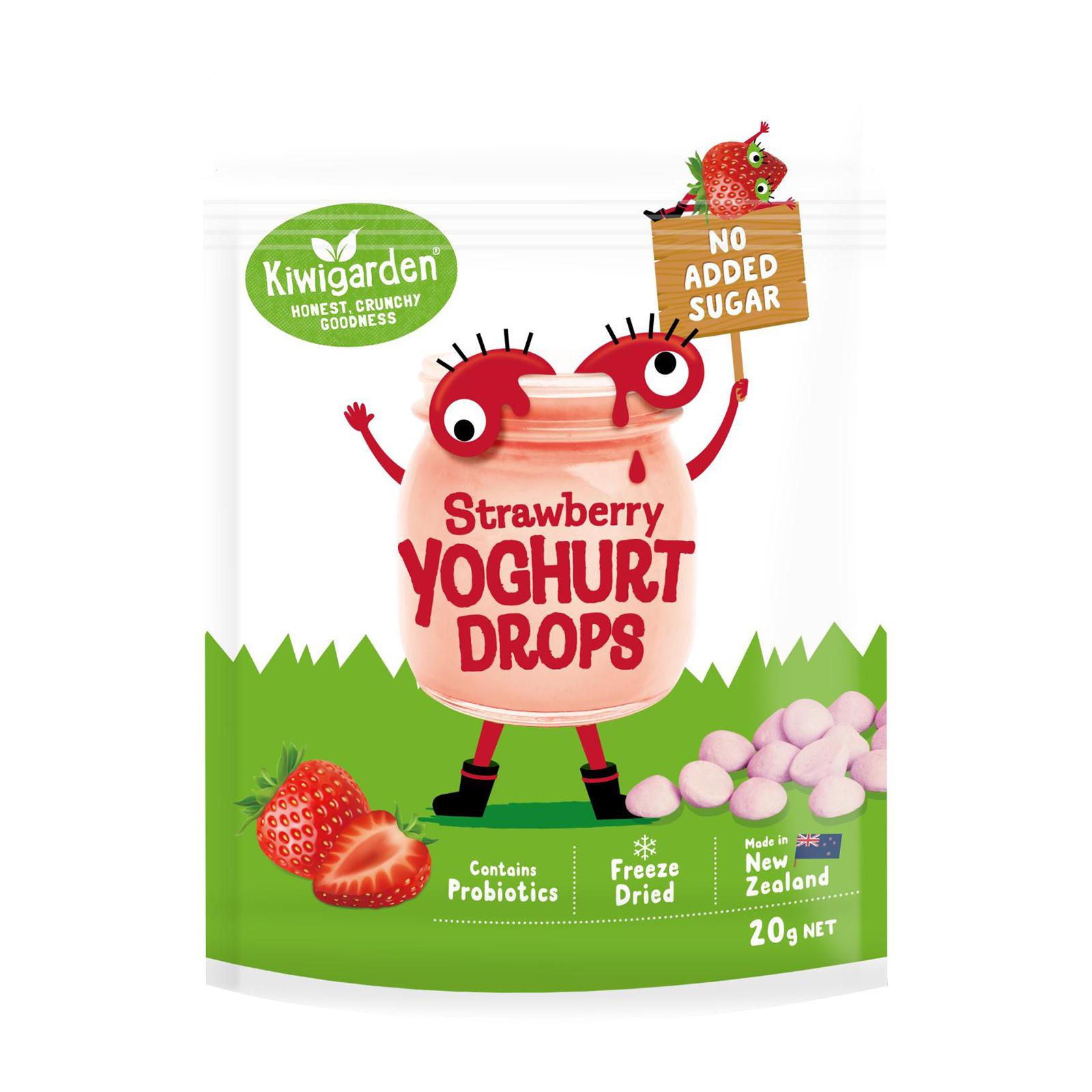 Kiwigarden Freeze Dried Baby Snacks Strawberry Yoghurt Drops (No Added Sugar)|,|