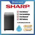 (Bulky) SHARP ES-W105TWXT-SA 10.5KG INVERTER TOP LOAD WASHING MACHINE|,|