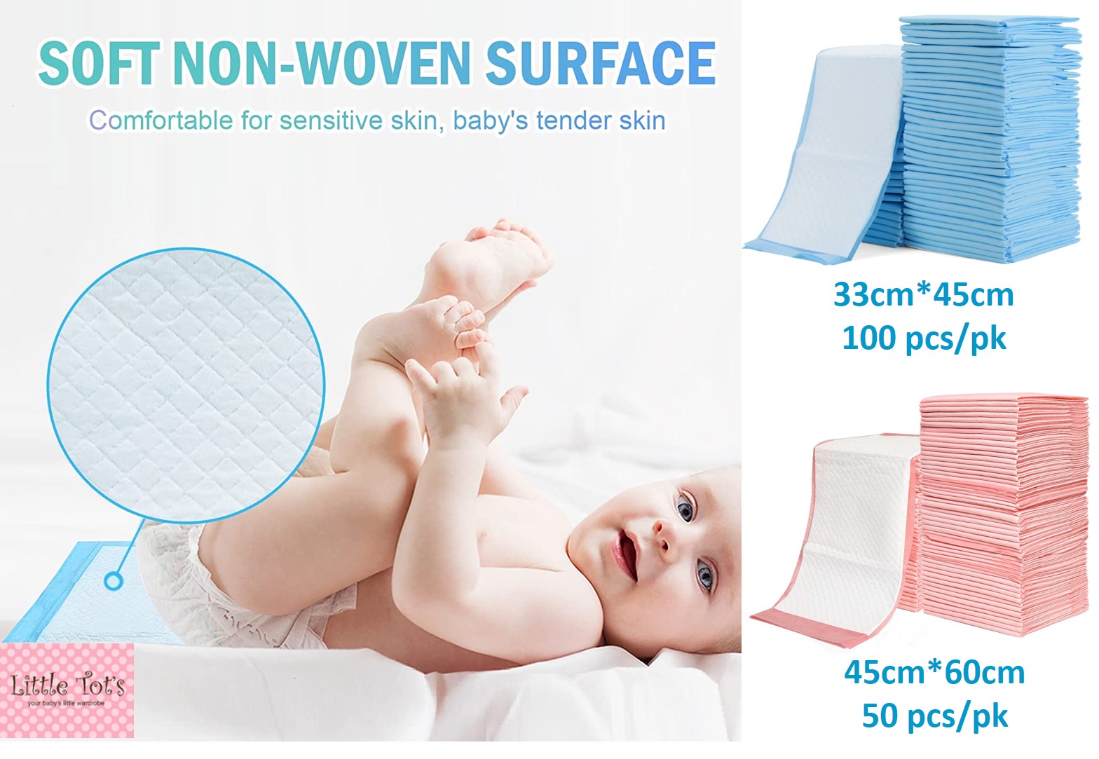 (100 Pcs / 50 Pcs) Baby Disposable Changing Mat Newborn Waterproof Pads Children/Adult Changing Mats Baby Anti-Leak Diaper Changing Mat|,|