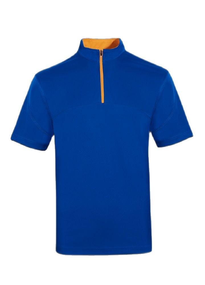 [Pre-Order] Royal/Light Orange Mandarin Collar Dri Fit|,|