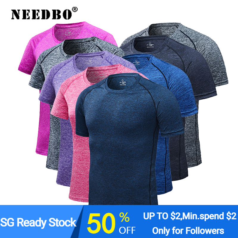 [Singapore Seller] NeedBo T-Shirt for Men, Quick Dry Fit T-Shirt, Sport Fitness Running Gym Wear Jersey Shirts for Men and Women|,|