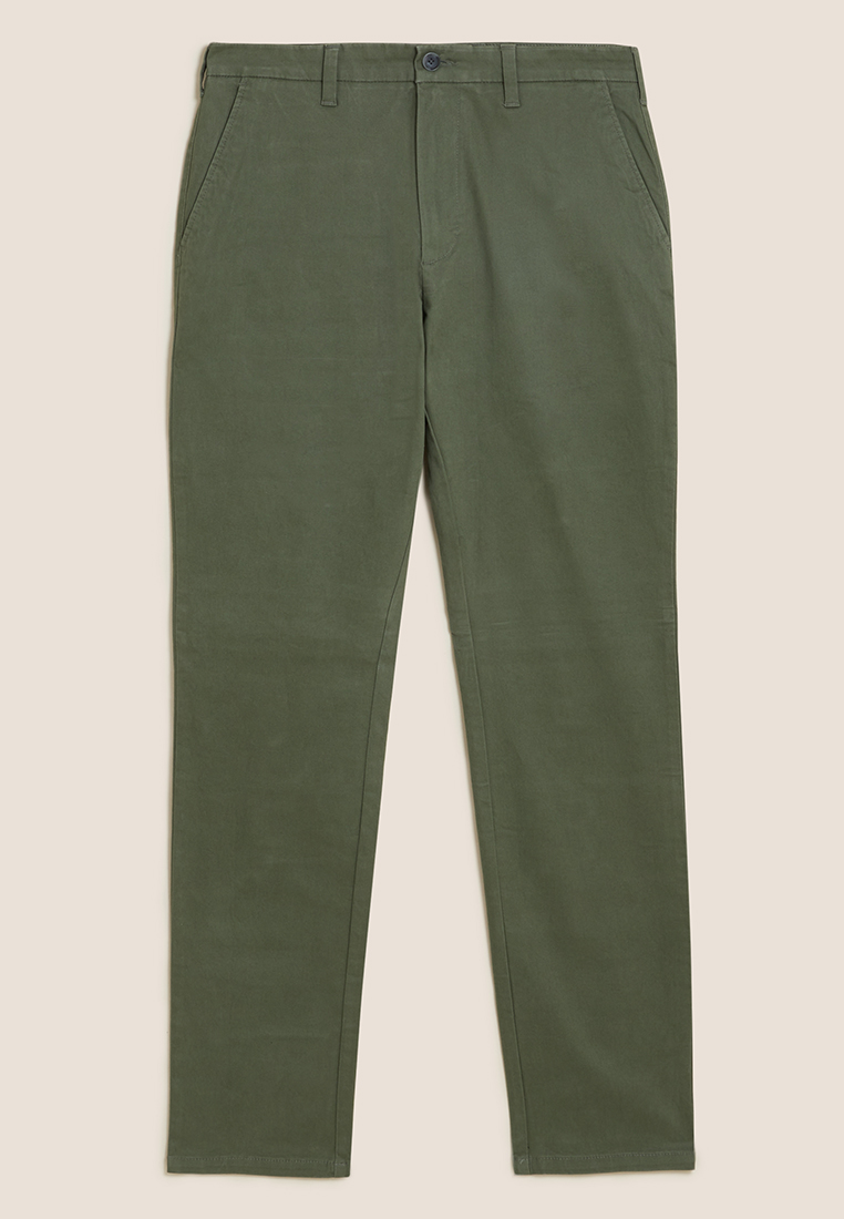 M&amp;S Slim Fit Stretch Chinos|,|