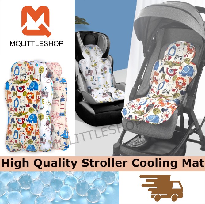[MQLITTLESHOP] Stroller Cooling Pad Baby Stroller Cool Pad Mat Breathable Ice Seat Cooler Mat Multifunctional Car Seat Cool Cushion|,|