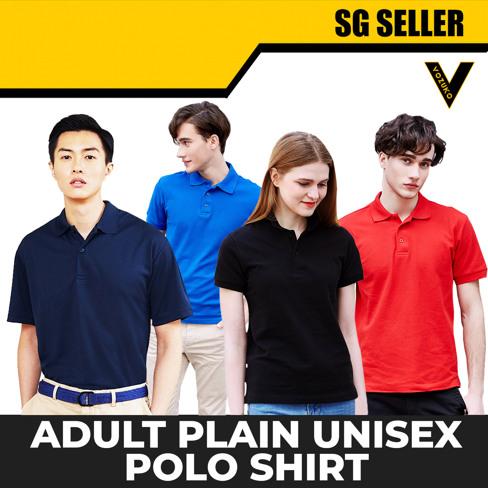 [SG SELLER] Cotton Comfortable Cooling Fabric Polo T-SHIRT FROM SG UNISEX FOR OUTDOOR/SMART CASUAL EVENT HIGH QUALITY|,|