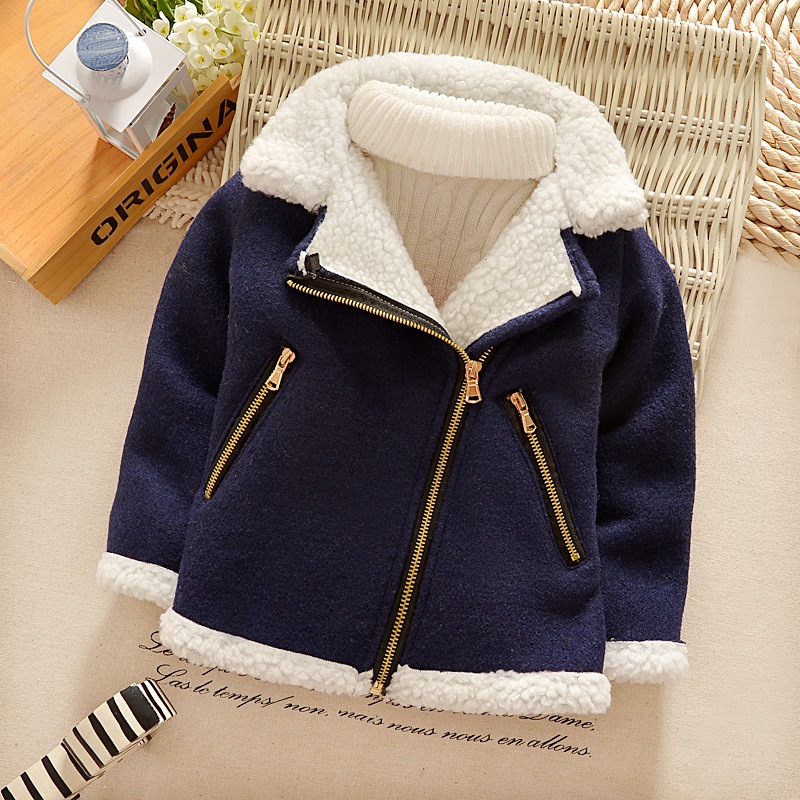 IENENS Winter Kids Baby Boys Girls Coats Fashion Velvet Button Warm Tops Jackets Children Wears Garments Clothes Toddler Infant Casual Cotton Clothing Jacket Coat 1 2 3 4 Years|,|
