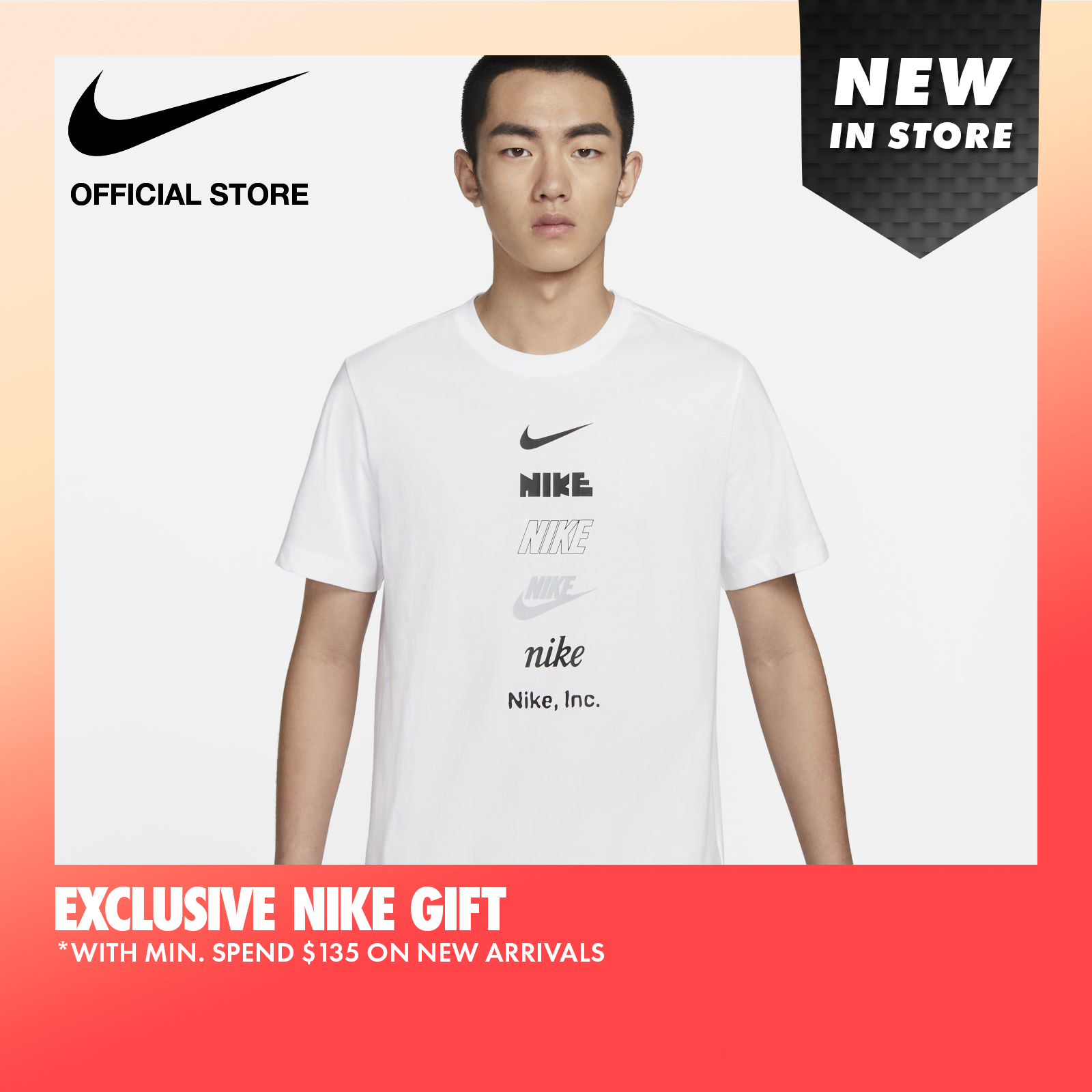 Nike Men&#x27;s Sportswear Club+ T-Shirt - White|,|