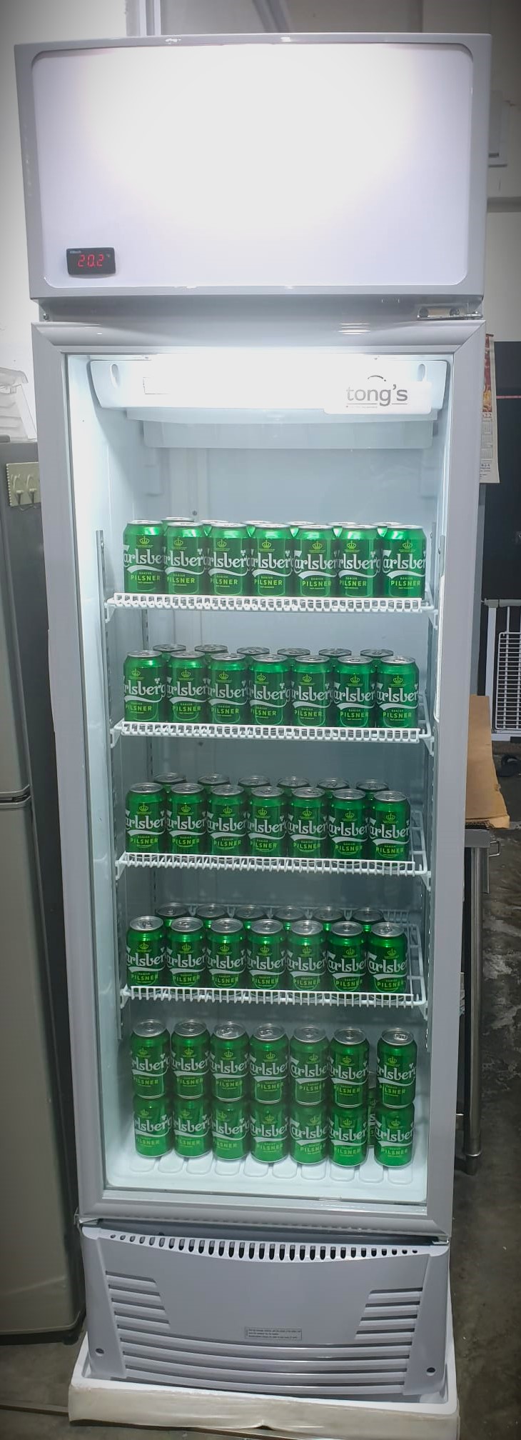 Commercial Kitchen SC341C Upright 1 Door Display Drinks And Beverage Chiller Refrigeration. Singapore Most Popular Demand!|,|