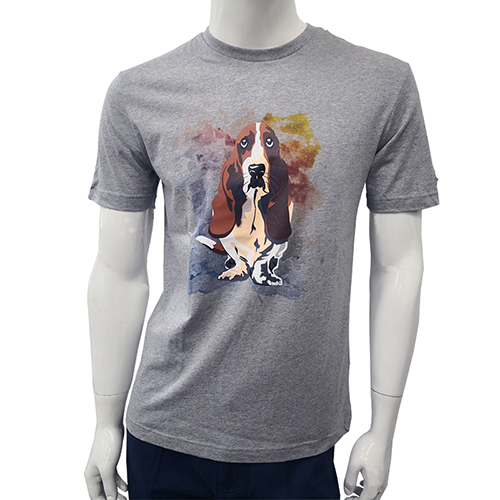 HUSH PUPPIES MEN&#x27;S ROUND NECK PRINTED TEE | COTTON | HMT018600|,|