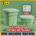 【Sg Ready Stock】4.5/12L Portable Foldable Mini Washing Machine，Collapsible Washing Machine，Baby Clothes Washing Machine，Small Mini Washing Machine Quick Wash For Underwear With Cover,Travel Underwear 