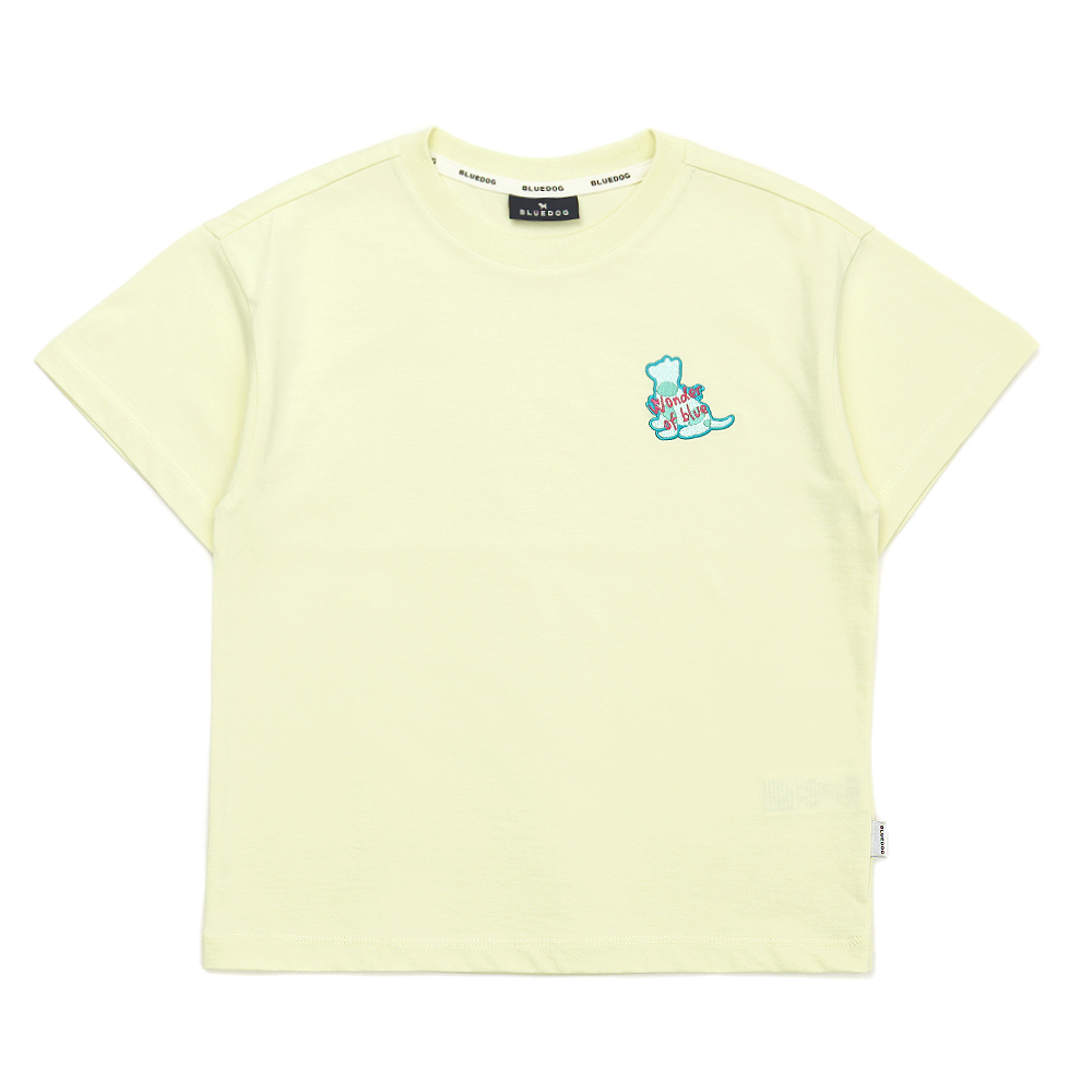 Bluedog | Kids Boys Dog embroidered short-sleeved T-shirt Littleground|,|