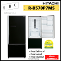 Hitachi R-B570P7MS Bottom Freezer Refrigerator 470L|,|