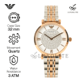 [CLEARANCE] [Luxolite] Emporio Armani AR1926 White Crystal Pave Dial Two-tone Ladies Watch|,|