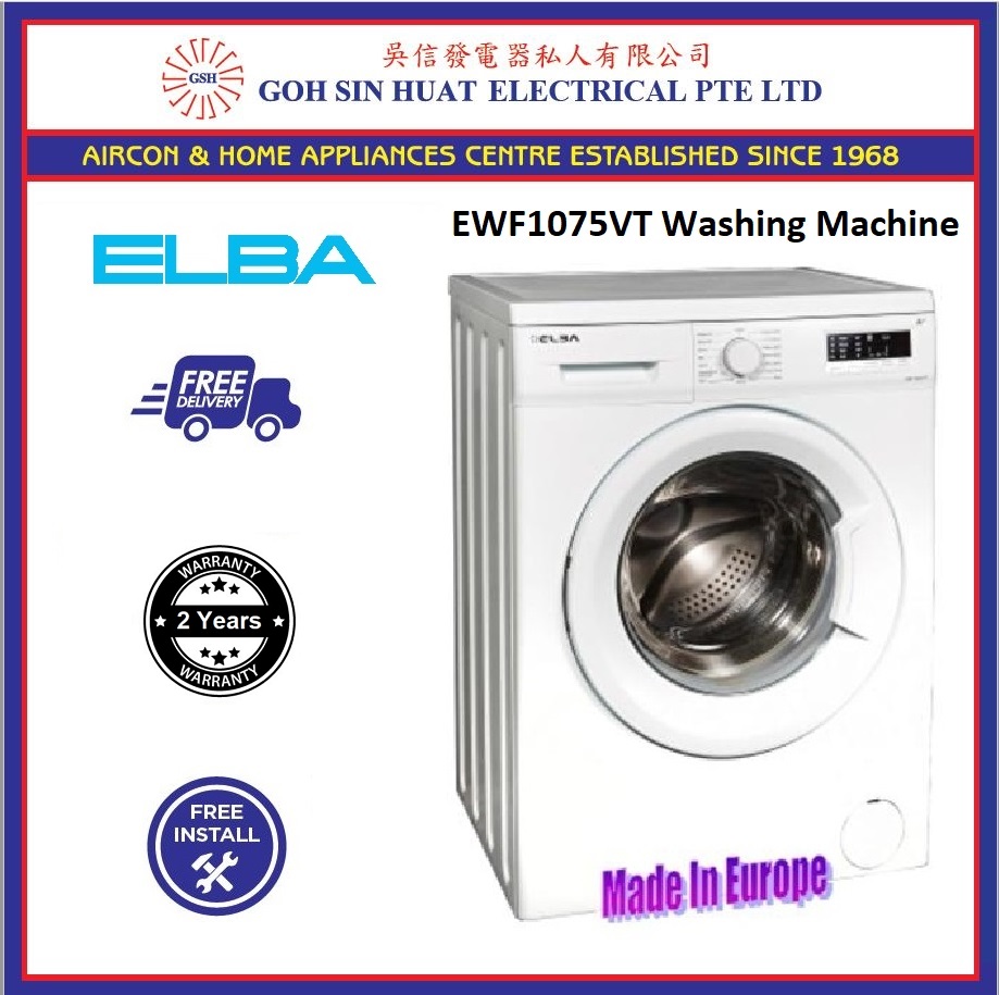 [Bulky] Elba EWF1075VT 7kg Front Load Washing Machine [Best Seller]|,|